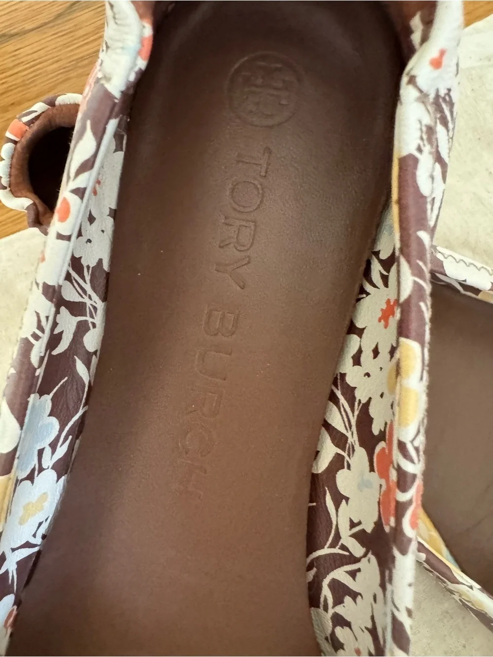 Tory Burch Floral Ballet Flat in Brown Multi